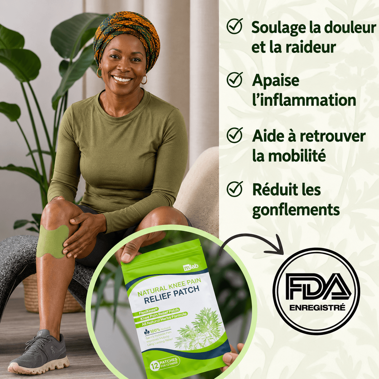 FlexiKnee Patchs Naturels Contre Les Douleurs Du Genou