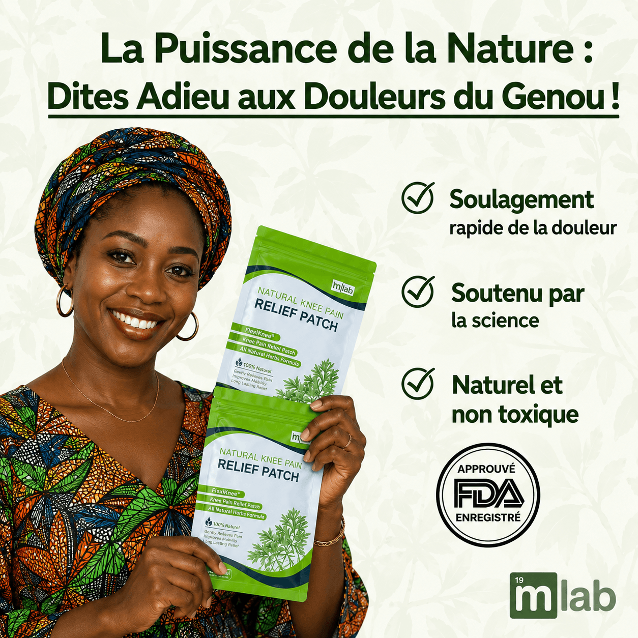 FlexiKnee Patchs Naturels Contre Les Douleurs Du Genou