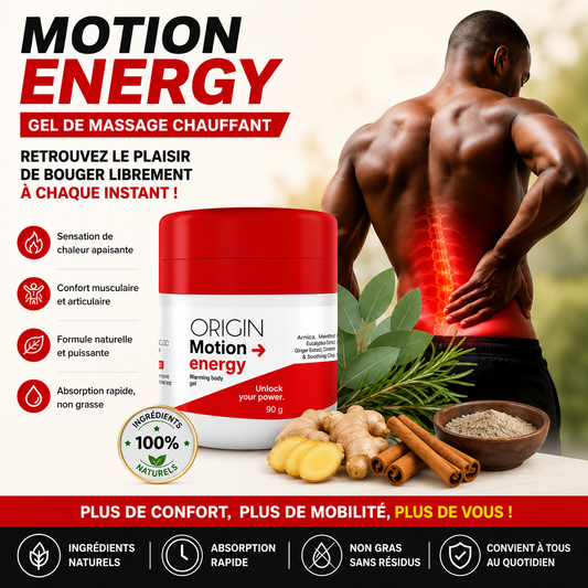 Motion Energy™ – Gel Chauffant pour Articulations et Muscles